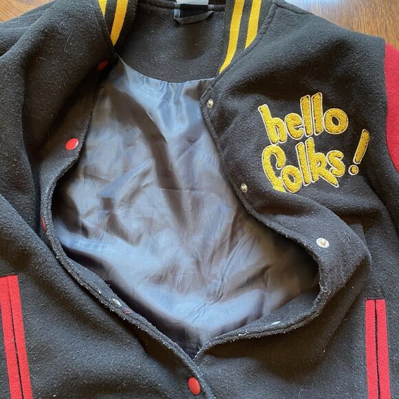 Disney Varsity Letterman Bomber Jacket Men's S Mickey Pluto Embroidered Vtg - Picture 7 of 10